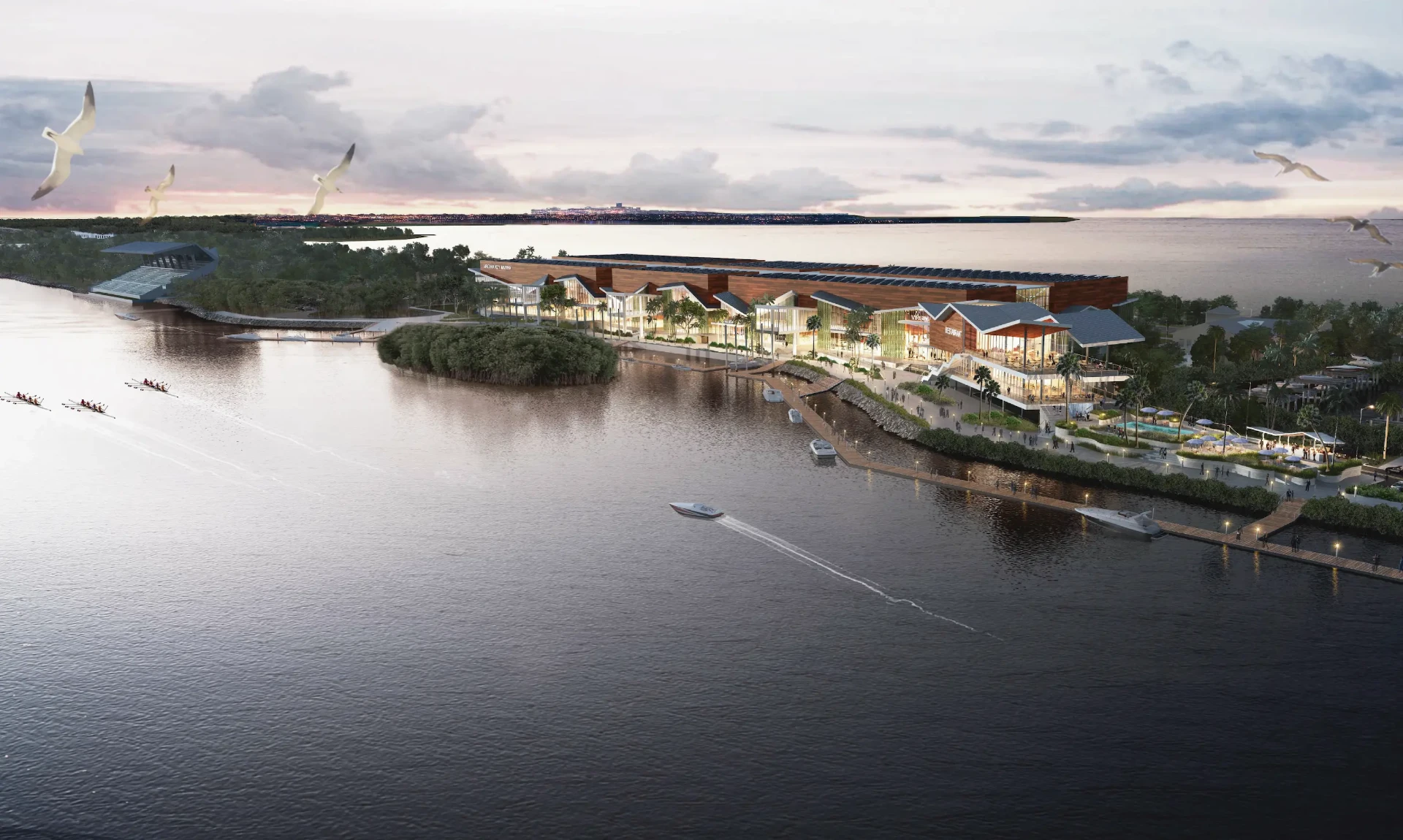 Rendering of the reimagined Virginia Key waterfront